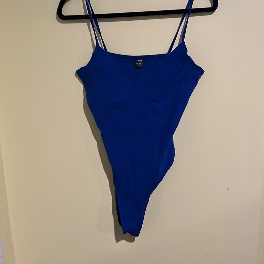 SHEIN royale blue corset bodysuit